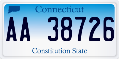 CT license plate AA38726
