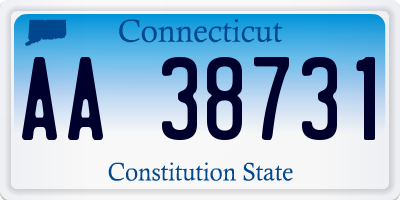 CT license plate AA38731