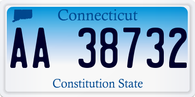 CT license plate AA38732