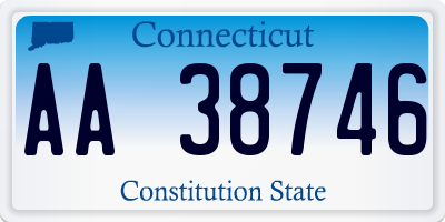 CT license plate AA38746