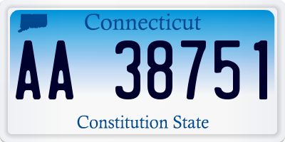 CT license plate AA38751