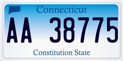 CT license plate AA38775