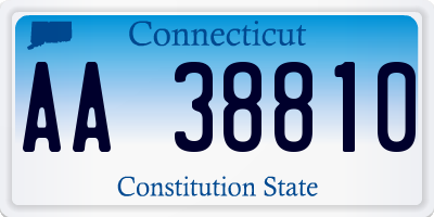 CT license plate AA38810