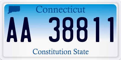 CT license plate AA38811