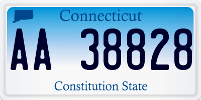 CT license plate AA38828