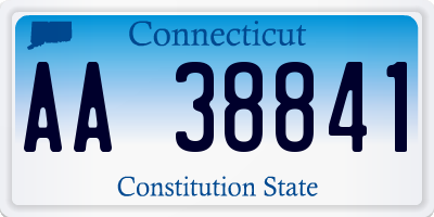 CT license plate AA38841