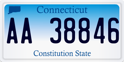 CT license plate AA38846