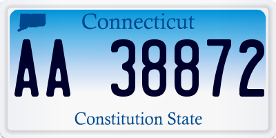 CT license plate AA38872