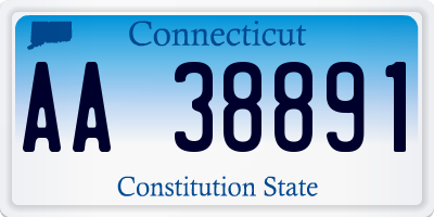 CT license plate AA38891