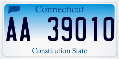 CT license plate AA39010