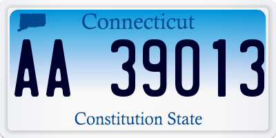 CT license plate AA39013