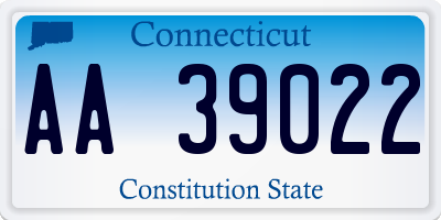 CT license plate AA39022