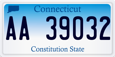 CT license plate AA39032