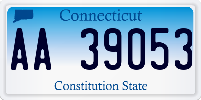 CT license plate AA39053