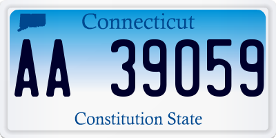 CT license plate AA39059