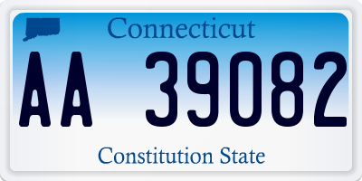 CT license plate AA39082