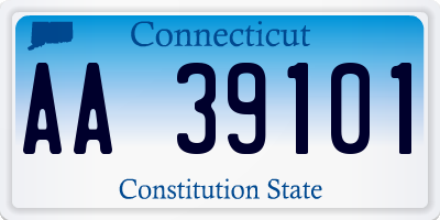 CT license plate AA39101
