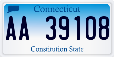 CT license plate AA39108