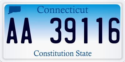 CT license plate AA39116