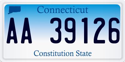 CT license plate AA39126