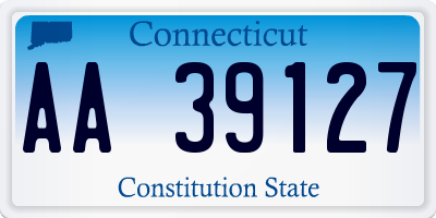 CT license plate AA39127
