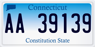 CT license plate AA39139