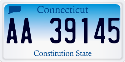 CT license plate AA39145