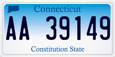CT license plate AA39149