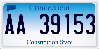 CT license plate AA39153