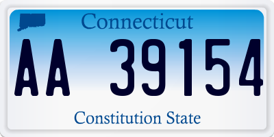 CT license plate AA39154