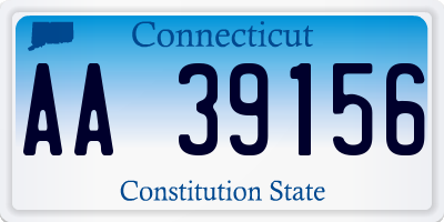 CT license plate AA39156