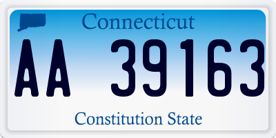 CT license plate AA39163