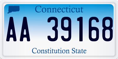 CT license plate AA39168