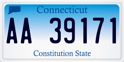 CT license plate AA39171