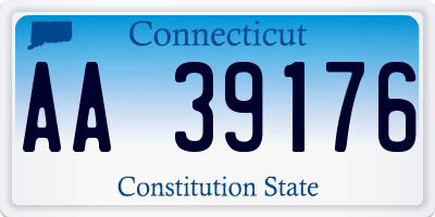 CT license plate AA39176