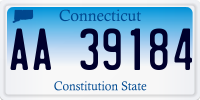 CT license plate AA39184