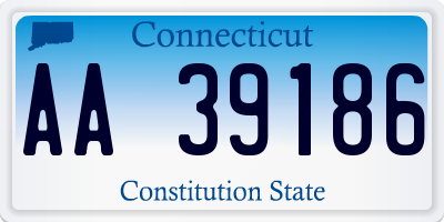 CT license plate AA39186