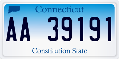 CT license plate AA39191