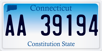 CT license plate AA39194