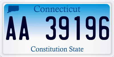 CT license plate AA39196