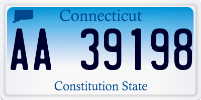 CT license plate AA39198