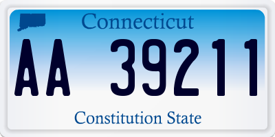 CT license plate AA39211