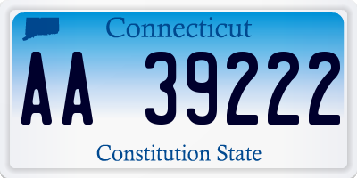 CT license plate AA39222