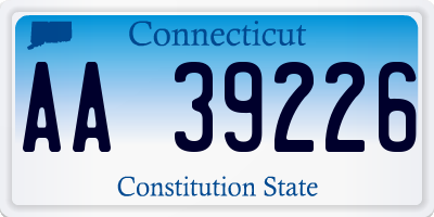 CT license plate AA39226