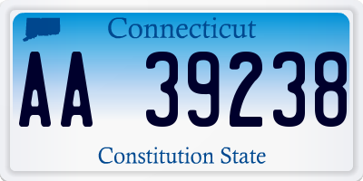 CT license plate AA39238