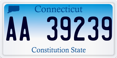 CT license plate AA39239