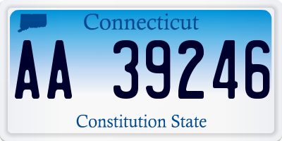 CT license plate AA39246