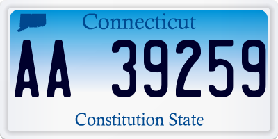 CT license plate AA39259