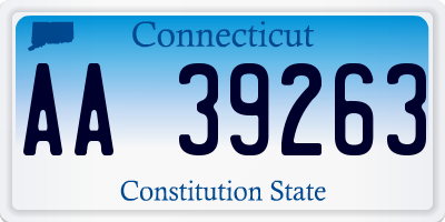CT license plate AA39263