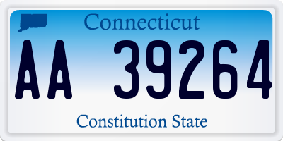 CT license plate AA39264